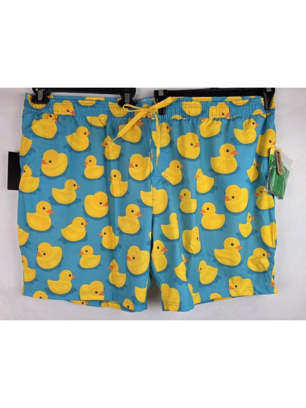 Tipsy Elves Men's Swim Trunks Size 4XL Blue Rubber Ducky Stretch Swimsuit Shorts